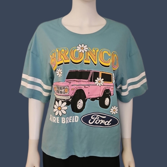 HYBRID APPAREL Ford Graphic Bronco Rare Breed Ring T-Shirt - Picture 1 of 6
